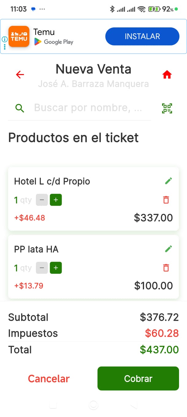 Crear una nueva venta