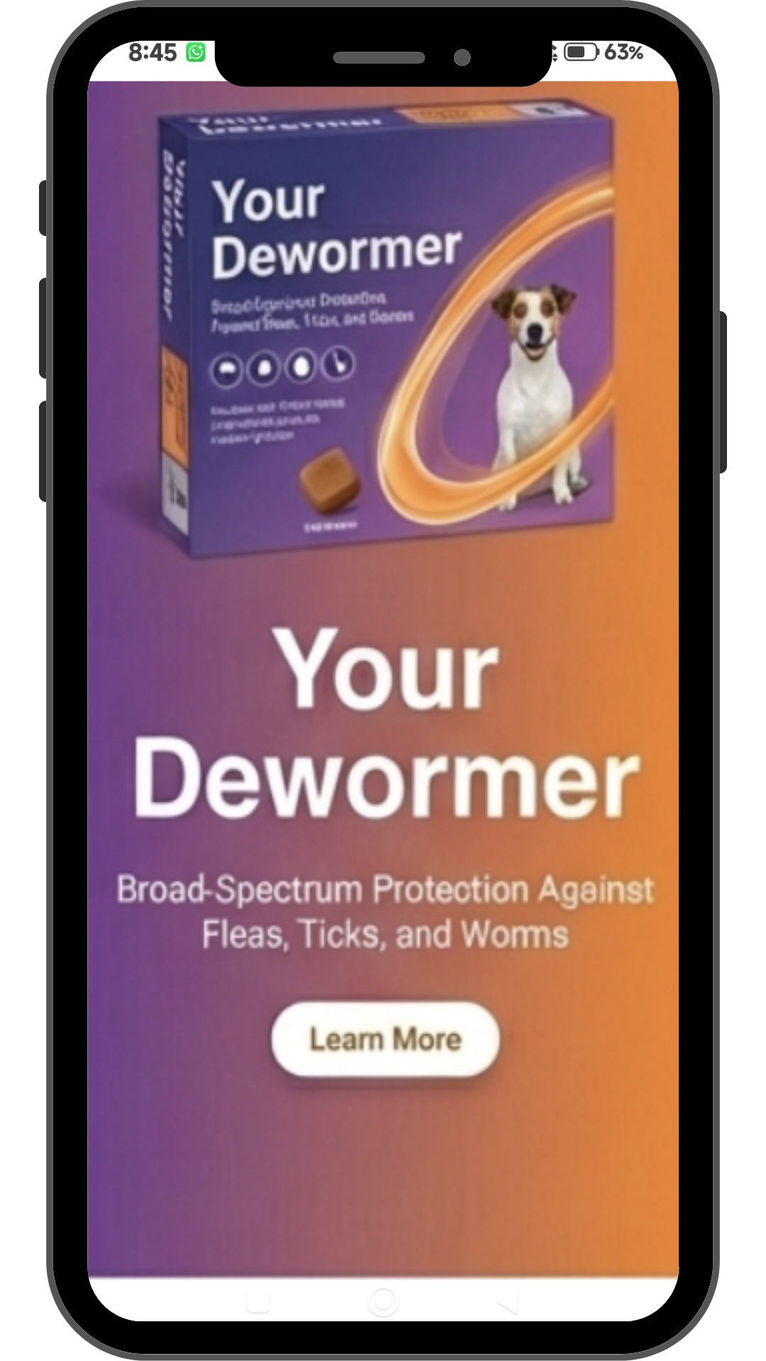 Anuncio a pantalla completa en celular